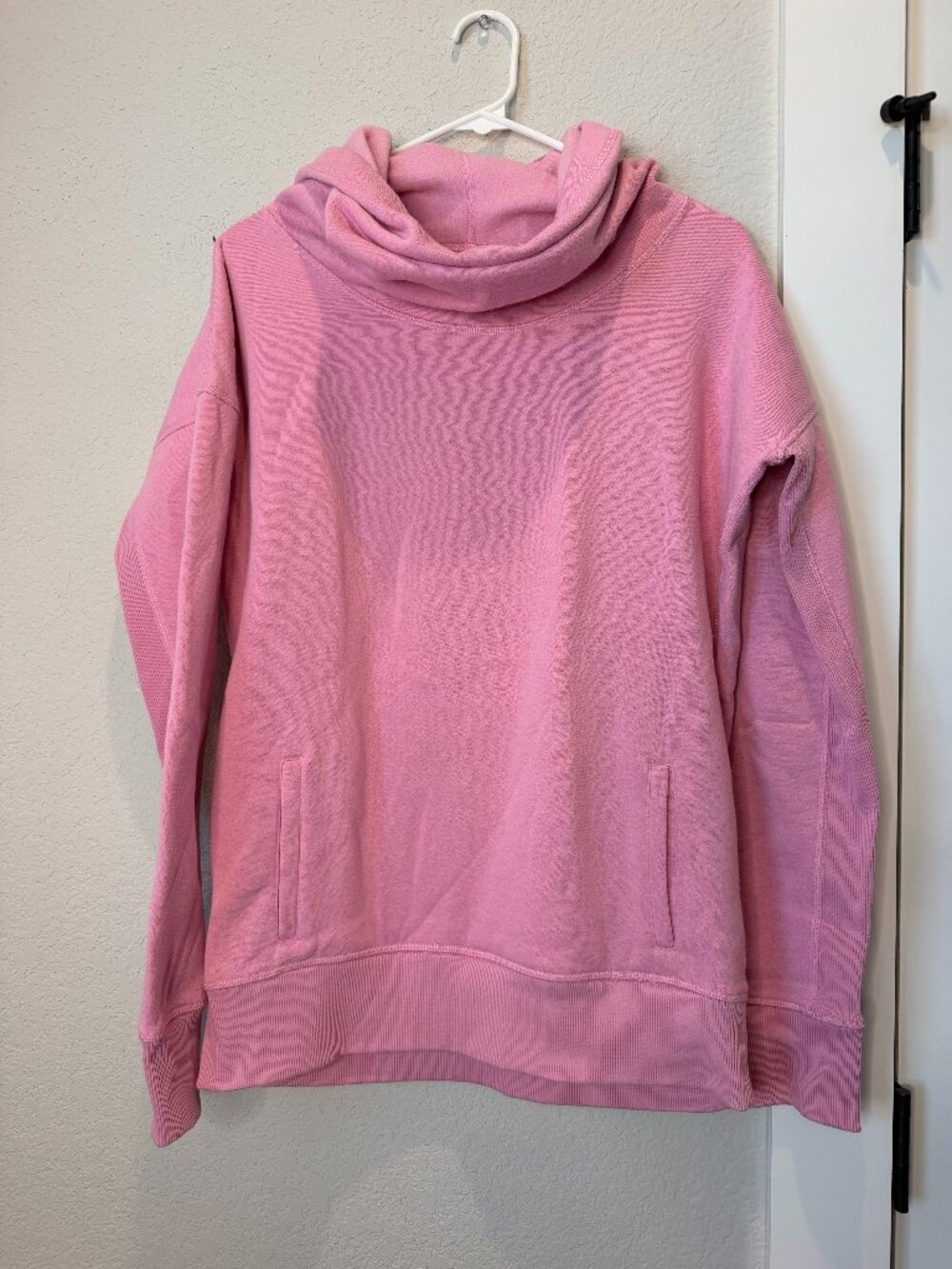 Zyia Pink Funnel Neck Hoodie Sweatshirt Size Medium
